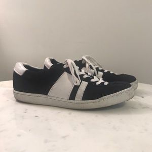 Navy Suede Tennis Shoes